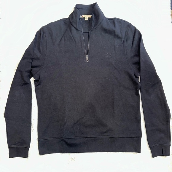 Burberry Brit Men's Black 1/4 Zip Pullover Sweatshirt Size XL EUC - Picture 1 of 13